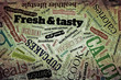 vintage style food collage