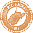 Vintage West Virginia USA State Stamp