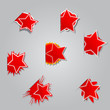 Set of different labels star.