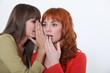 Two women gossiping