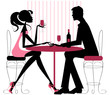 Couple sharing romantic dinner
