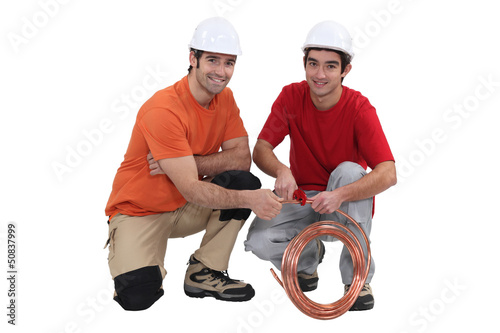 Photo: Two plumbers Two plumbers