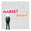 Business word cloud for business and finance concept, Market Seg