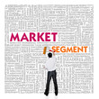 Business word cloud for business and finance concept, Market Seg