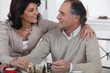 Couple playing chess