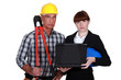 An architect and her foreman.