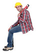 Jovial construction worker