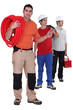 Plumber, electrician and builder