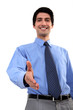 Businessman offering his hand