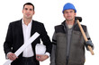 Architect with a construction worker