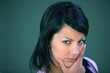 Photo: Pensive brunette Pensive brunette