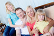 Family in a row