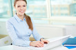 Cheerful businesswoman