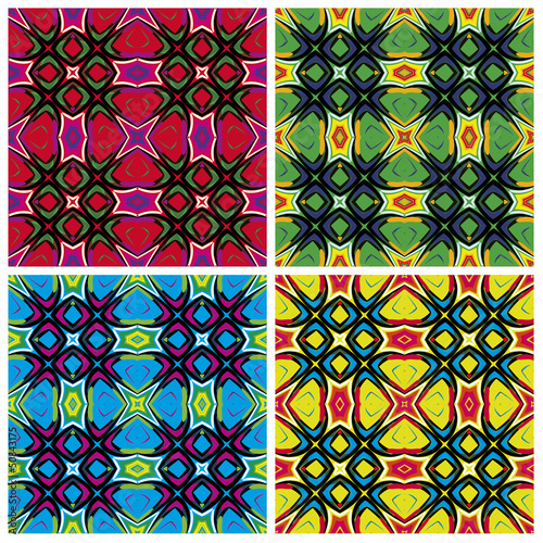 Vector: Set of artistic African textile designs Set of artistic African textile designs
