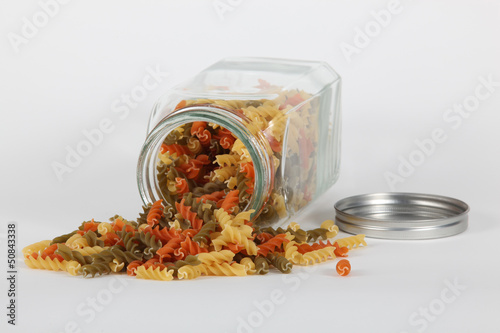 Photo: Jar of pasta twists Jar of pasta twists