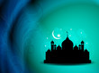 religious vector eid background with mosque.