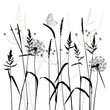 Vektor: The Meadow In Summertime, plant vector The Meadow In Summertime, plant vector