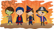 Children dressed in Halloween fancy dress