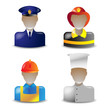 Vector set 1 of glass icons occupations