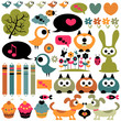 Cute scrapbook elements animals images