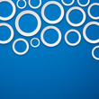 Paper white round bubbles background.