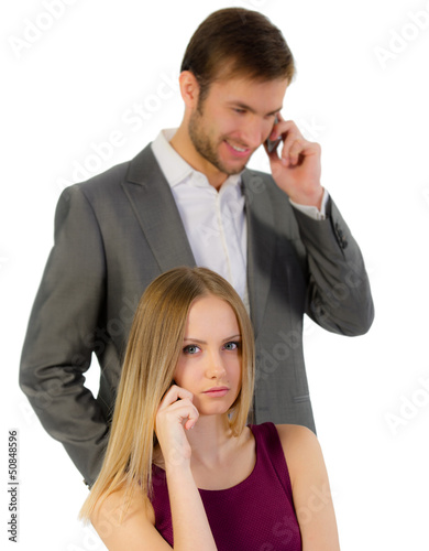 Photo: managers man and woman managers man and woman