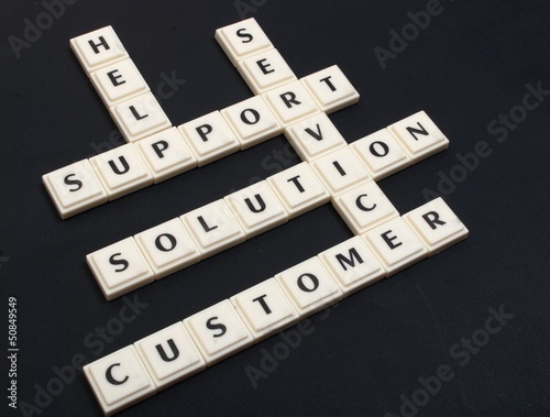 Photo: support crosswords on black background support crosswords on black background