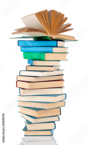 Photo: Spiral books isolated on white Spiral books isolated on white