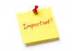 Important note