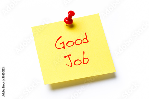 Photo: Good Job note Good Job note