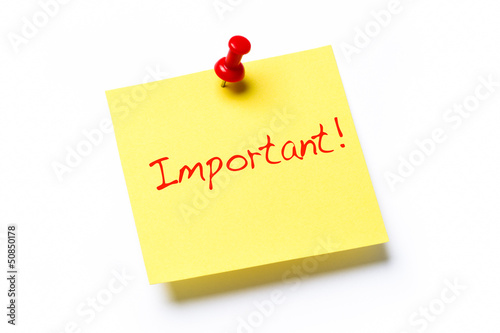 Photo: Important note Important note