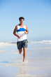 Running on the beach