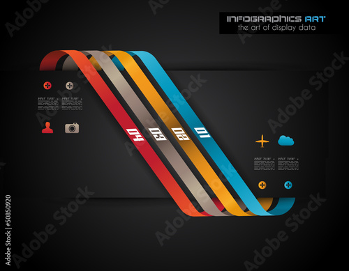 Vector: Infographic design template with paper tags. Infographic design template with paper tags.