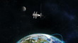 Video: Montage of globe earth and satellites Montage of globe earth and satellites