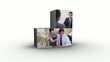 Video: Cubes animated showing people at work Cubes animated showing people at work