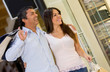 Couple at the shopping center