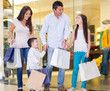 Happy family shopping