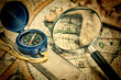 old map and starfish