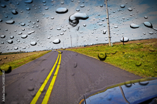 Photo: Country Road in the rain Country Road in the rain