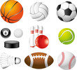 sport balls photo-realistic vector set