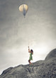 woman with balloon