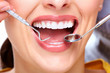 Beautiful woman smile.