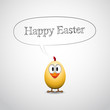 Happy Easter with funny chick - Vector Illustrator