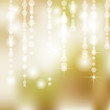 Abstract Golden Holiday Background With Lights and Stars