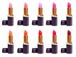 Beautiful lipsticks isolated on white background