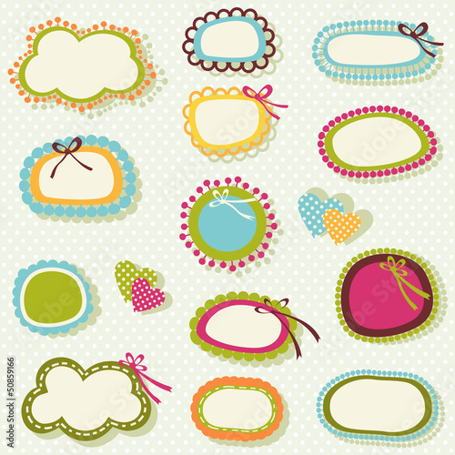 Vector: spring colors labels set spring colors labels set