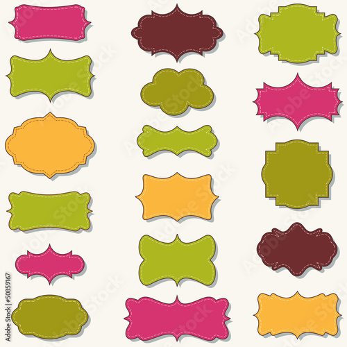 Vector: spring colors labels spring colors labels