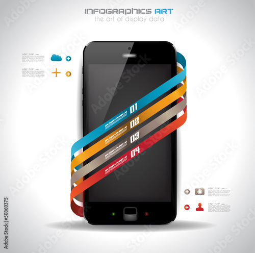 Vector: Infographic Template for Cloud computing data Infographic Template for Cloud computing data