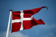 Foto: Swallowtail Dannebrog waving. The royal Danish Flag. Denmark. Swallowtail Dannebrog waving. The royal Danish Flag. Denmark.