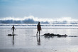 family on kuta beach bali indonesia